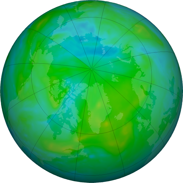 Arctic ozone map for 23 August 2019